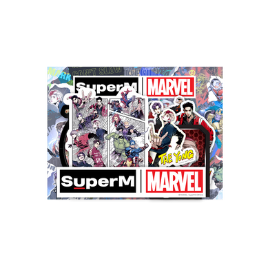 SuperM X MARVEL Luggage Sticker Set + Digital Album