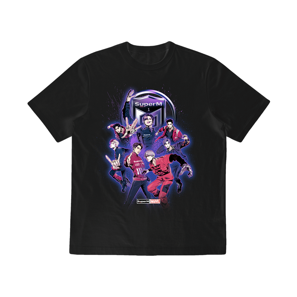 SuperM X MARVEL Comic Character Graphic T-Shirt + Digital Album